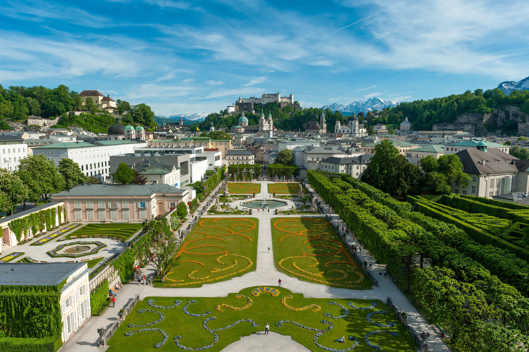 Blick auf die Salzburger Altstadt mit Festung Hohensalzburg