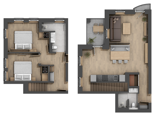 Grundriss der Ferienwohnung 1A