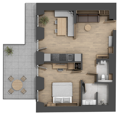 Grundriss der Ferienwohnung 3