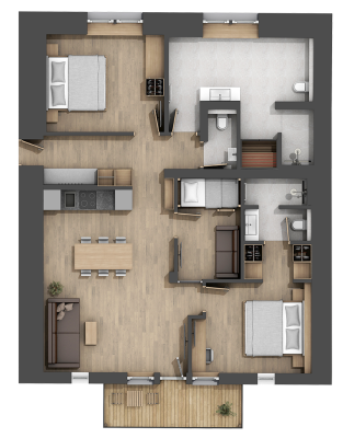 Grundriss der Ferienwohnung 15