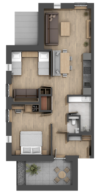 Grundriss der Ferienwohnung 13
