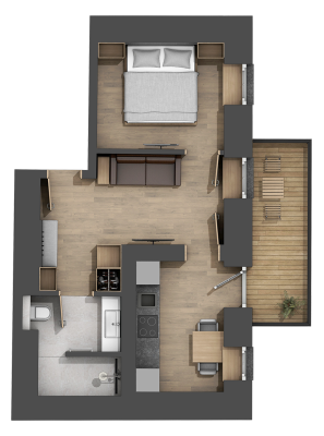 Grundriss der Ferienwohnung 7