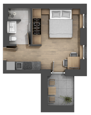 Grundriss der Ferienwohnung 6 oder 12