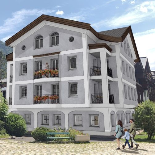 Außenansicht der Marktplatz Apartments in Lofer