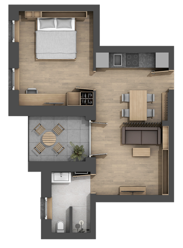 Grundriss der Ferienwohnung 4 oder 9
