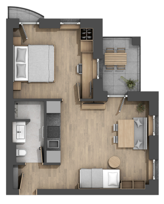 Grundriss der Ferienwohnung 11